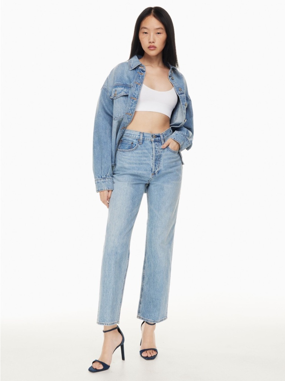 Denim Forum The Joni high rise - Light Wash Straight-Leg Women’s Jeans